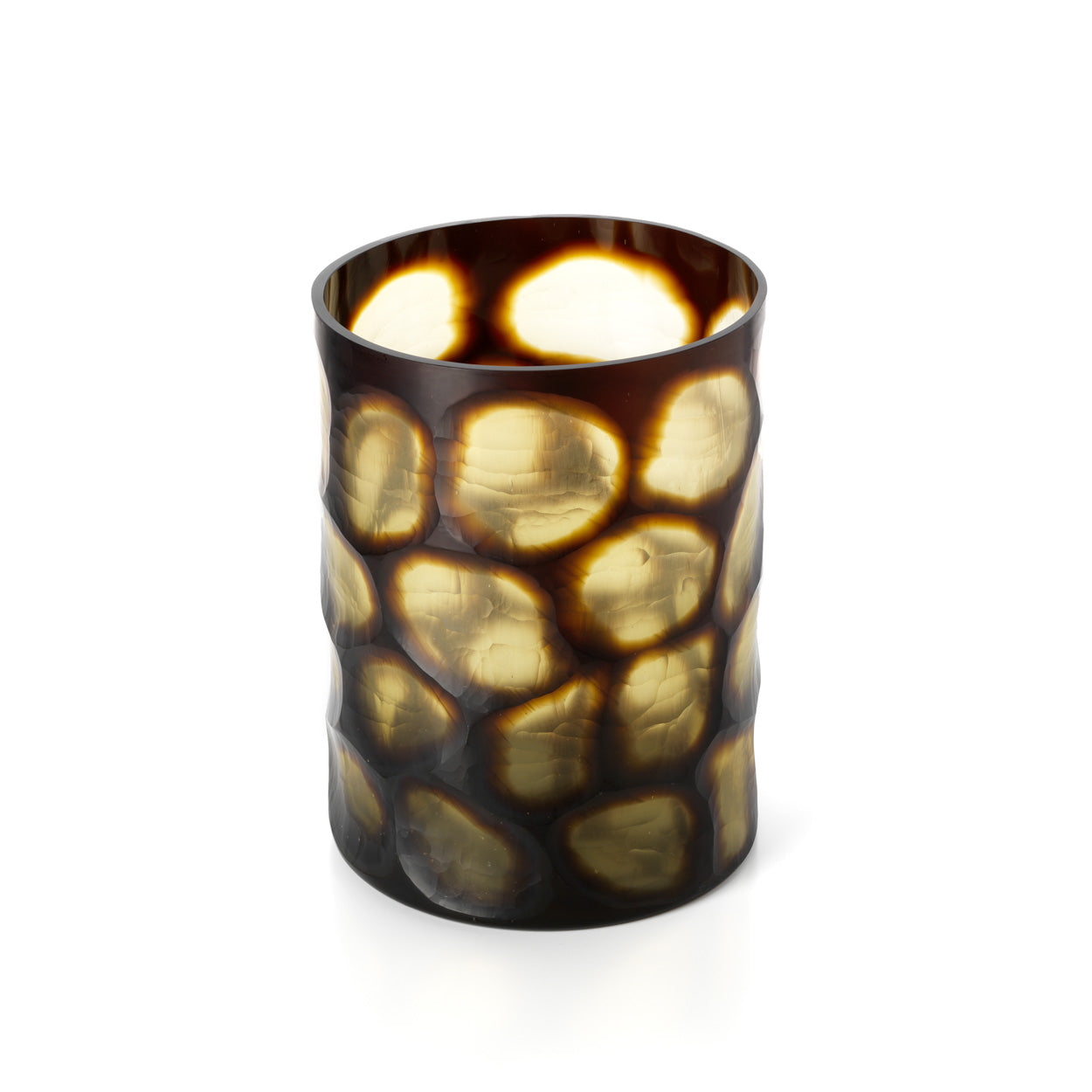 Glass vase in L size on a white background