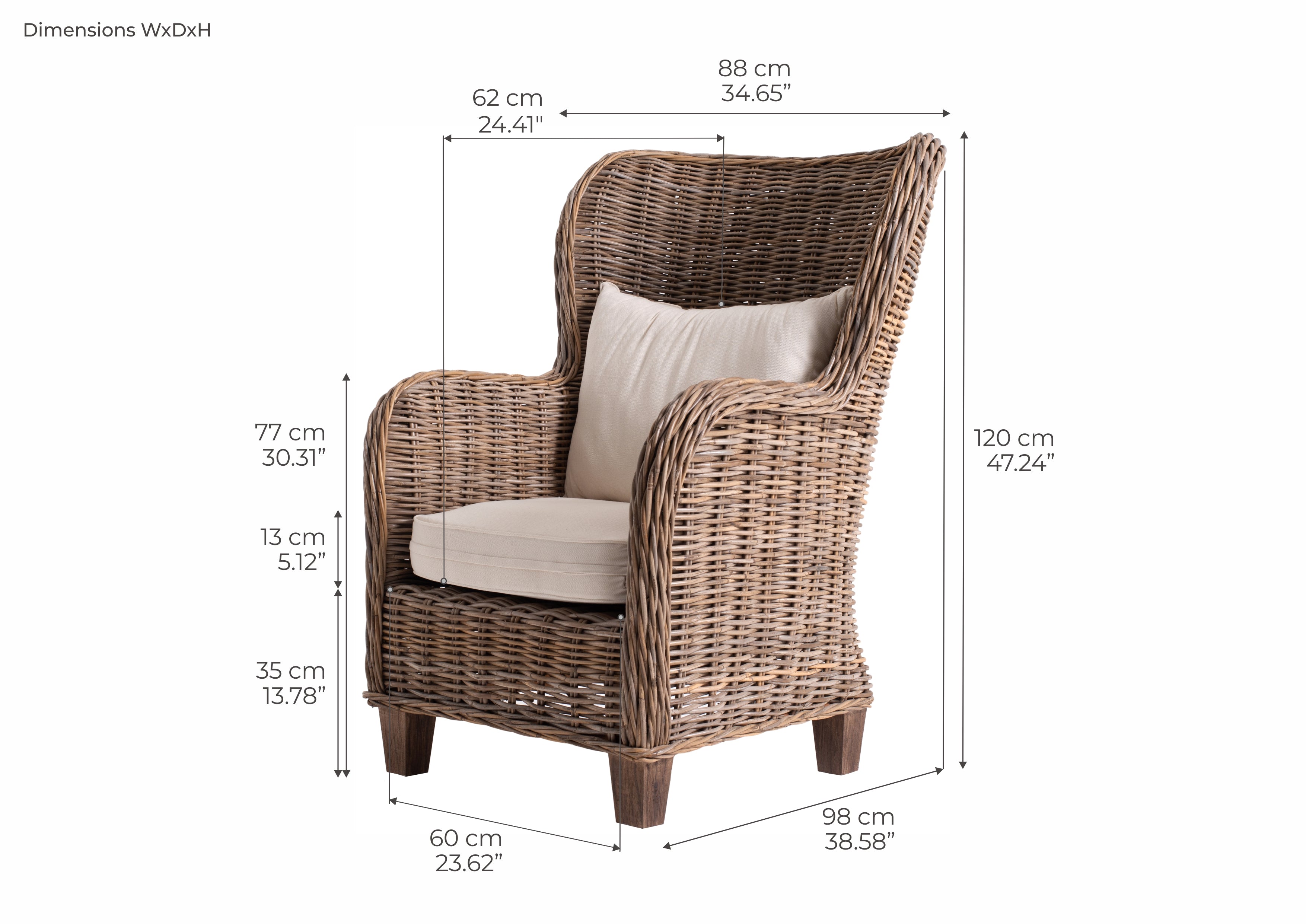 KING Chair Dimensions