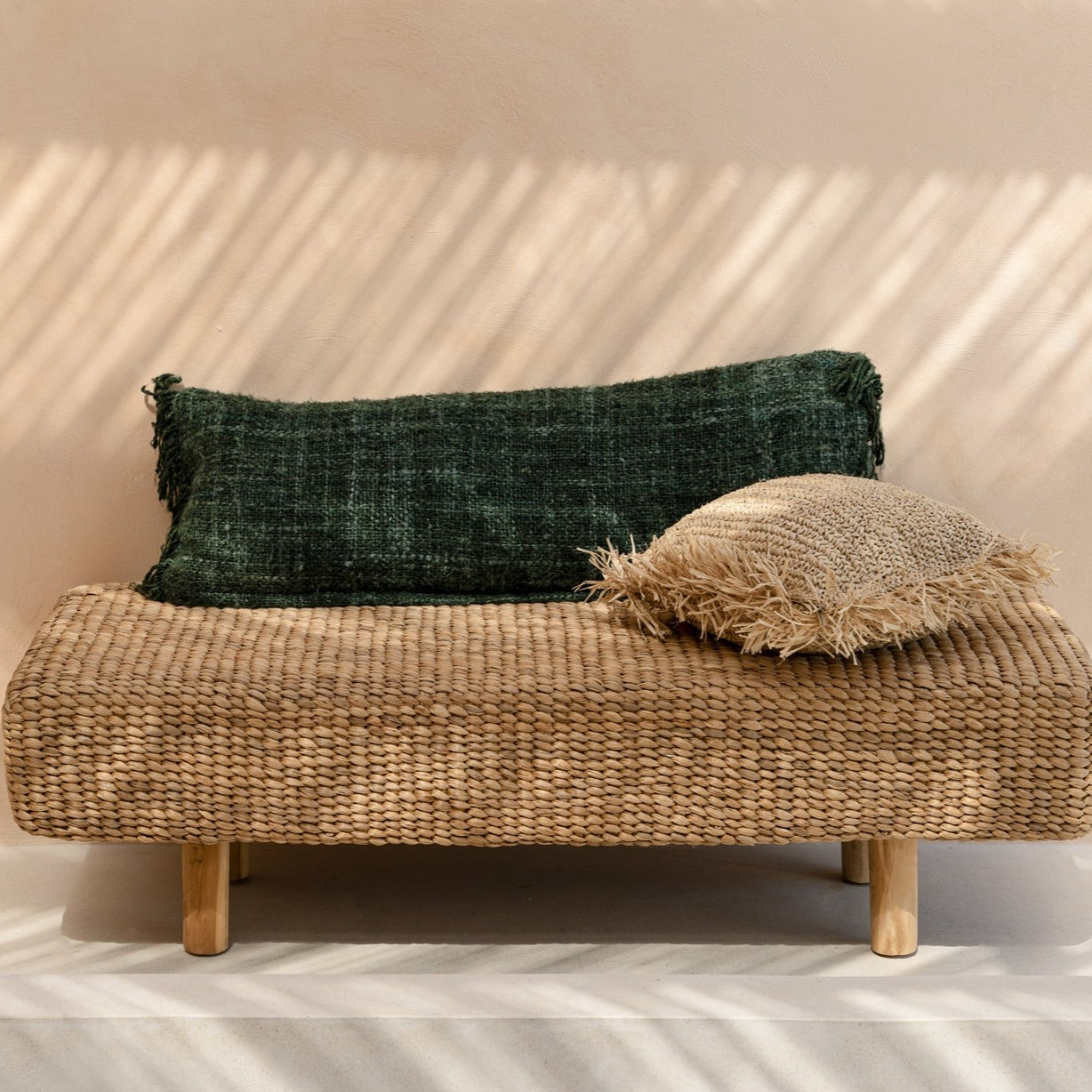 La panchina in giacinto d'acqua