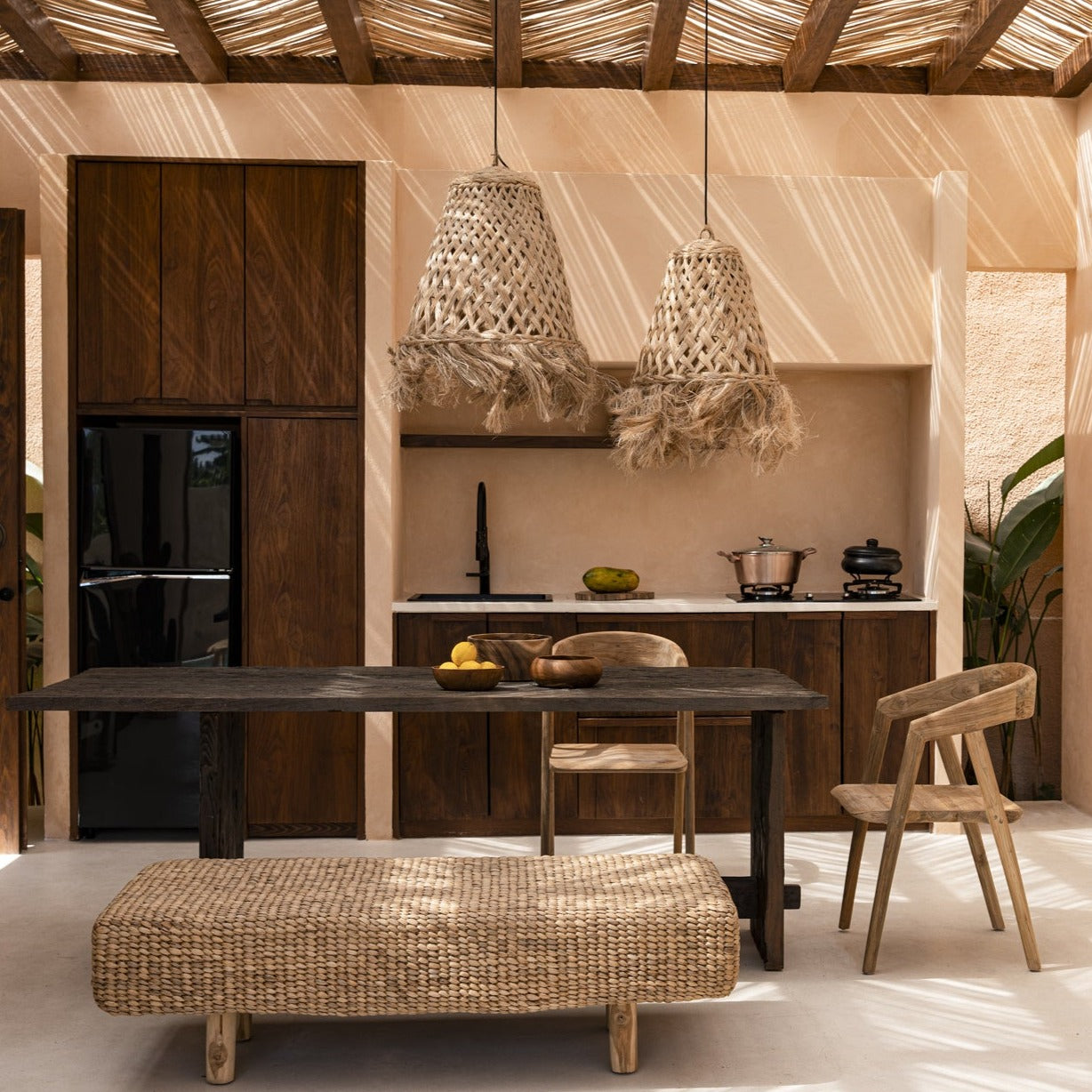 La panchina in giacinto d'acqua