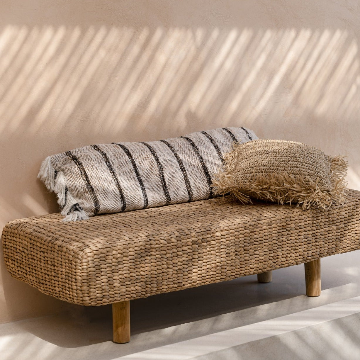 La panchina in giacinto d'acqua