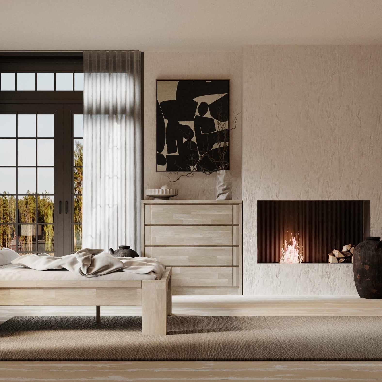 TIMO Chest Of Drawers Sonoma Oak Interior