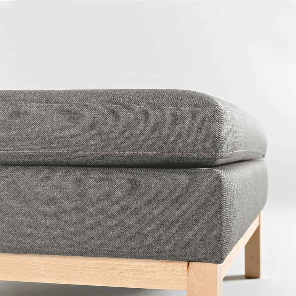 AMBIENT Pouffe Grey Close View