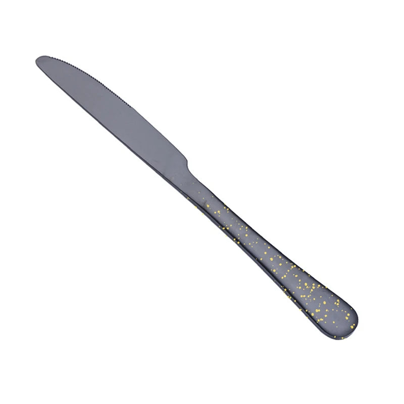 Stoviglie nere in acciaio inox