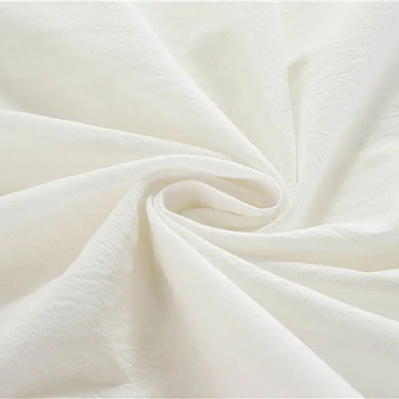 Runner da tavola bianco in tessuto di cotone