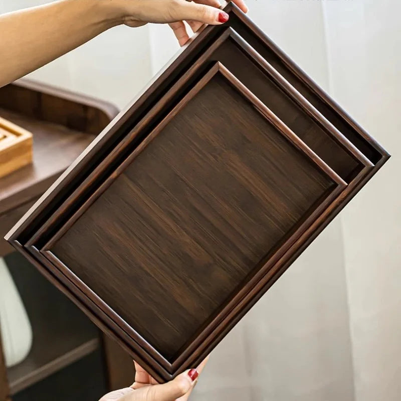 Vassoio da tè in bambù stile retrò