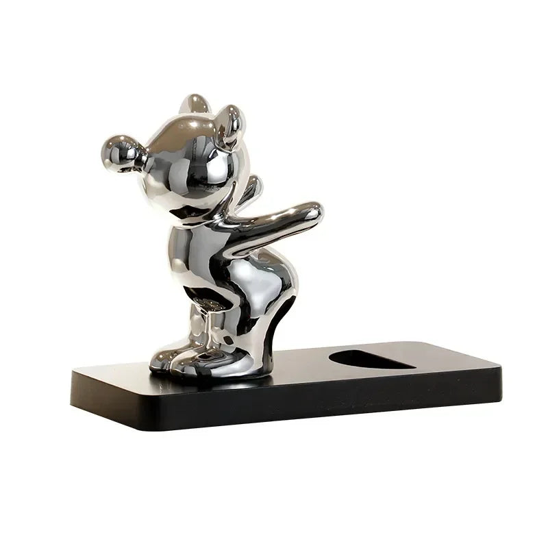 Portabottiglie in ceramica con orso