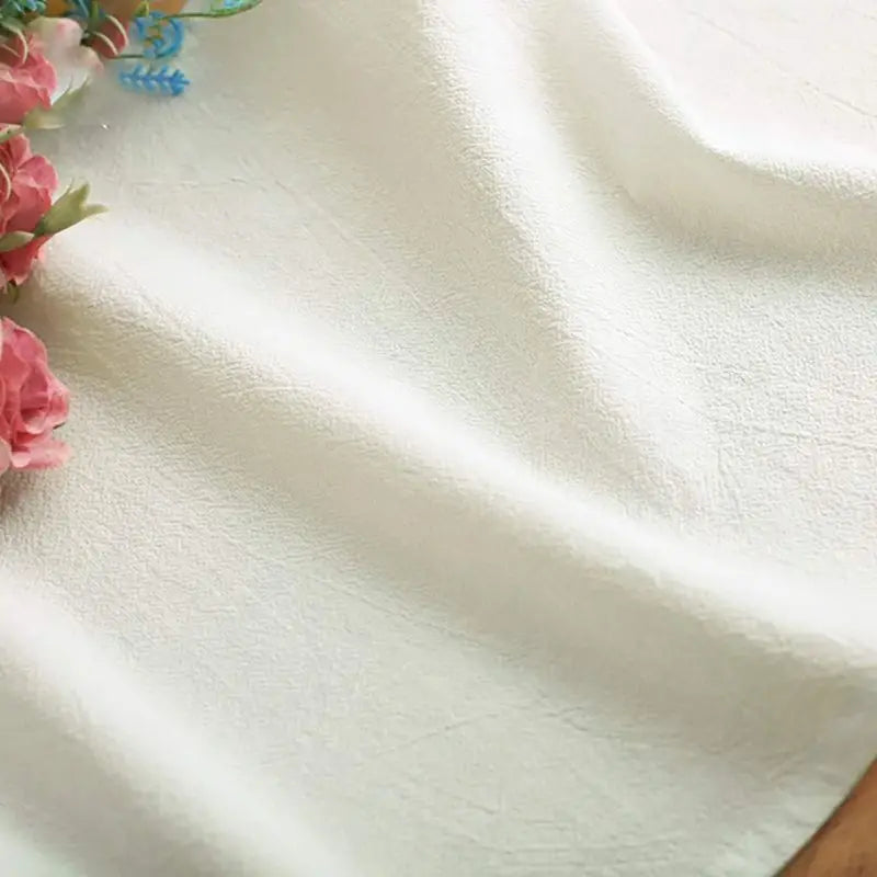 Runner da tavola bianco in tessuto di cotone