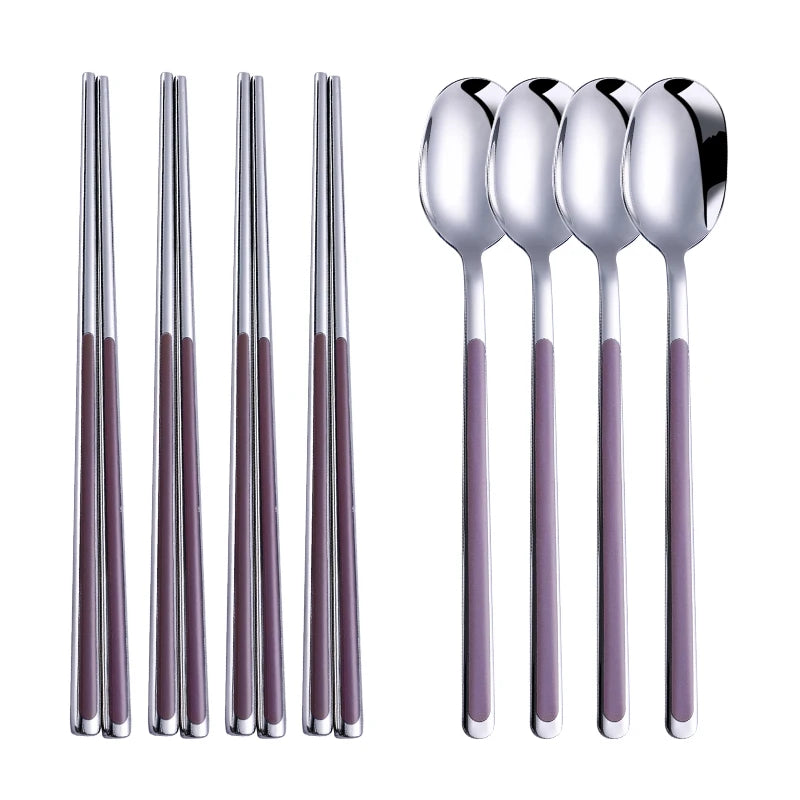 Set di posate coreane in acciaio inox