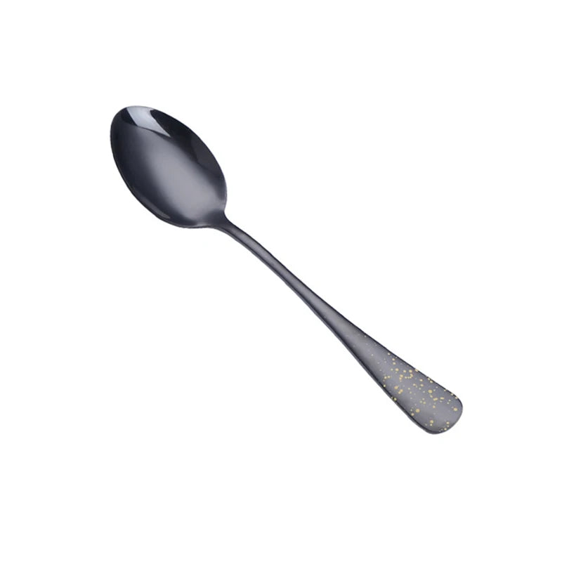 Stoviglie nere in acciaio inox