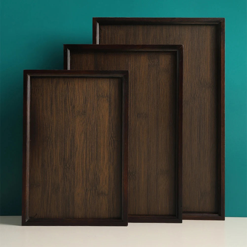 Vassoio da portata quadrato in legno