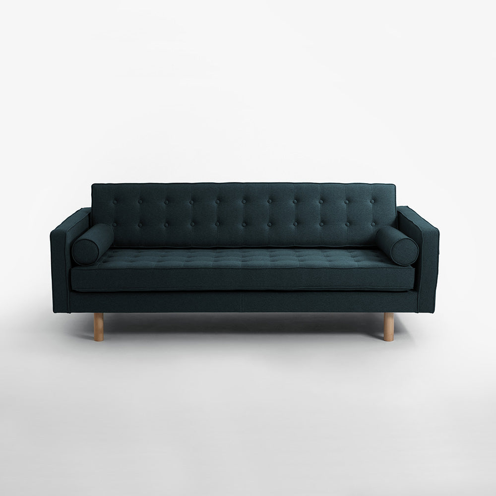 TOPIC WOOD 3 Seater Sofa Blue