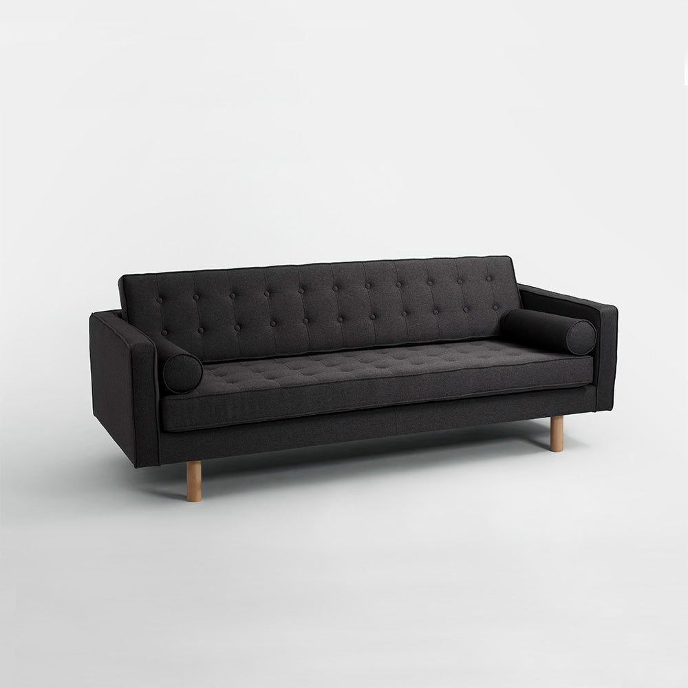 TOPIC WOOD 3 Seater Sofa Graphite