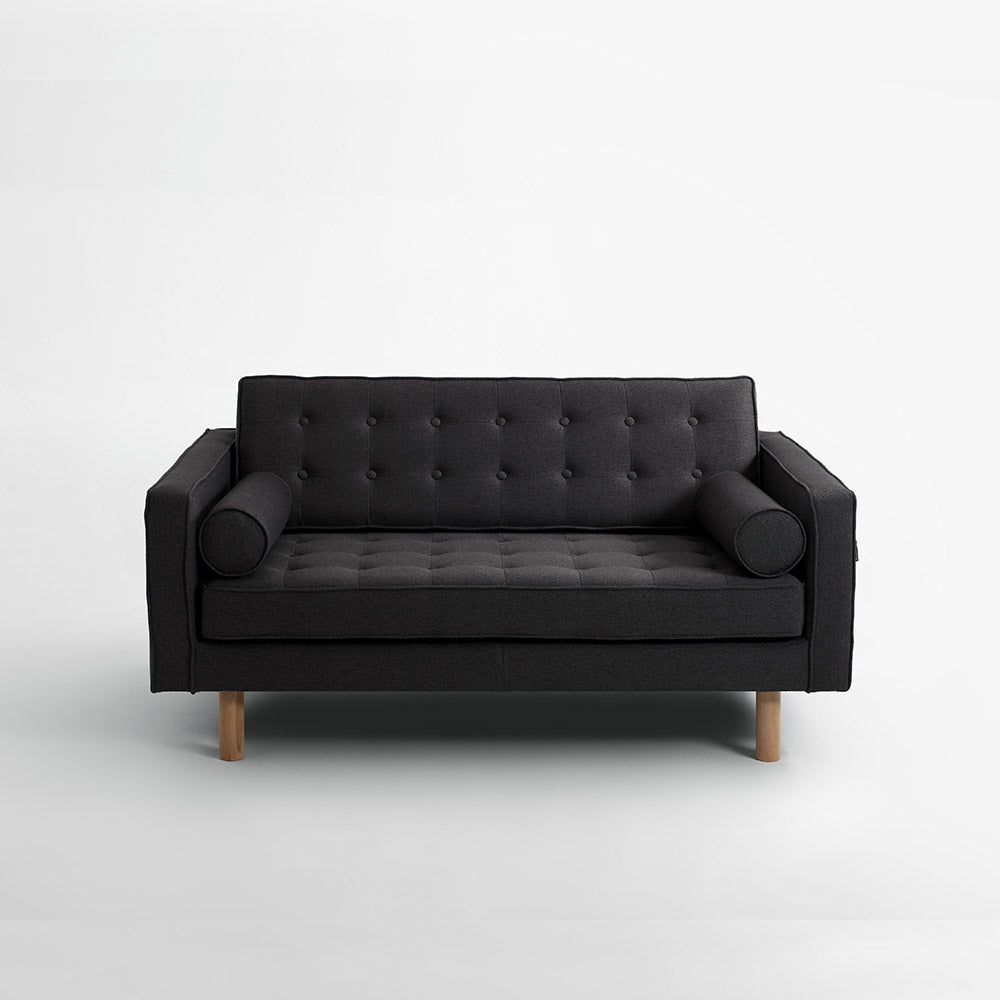 TOPIC WOOD 2 Seater Sofa Graphite