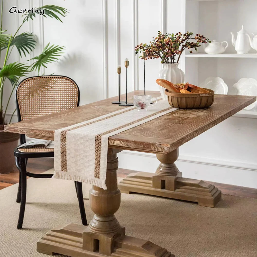 Runner da tavola vintage con motivo