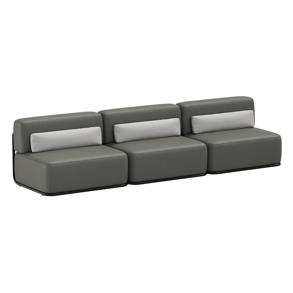 STRAW Sofa 3 - Outdoor Dark Gray 2