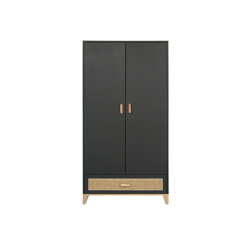 NAMI Wardrobe Rattan Black