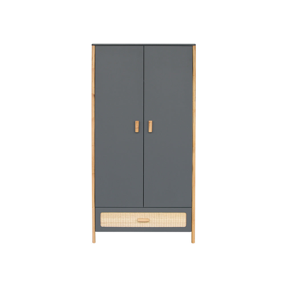 OCEANIA Rattan Wardrobe Grey