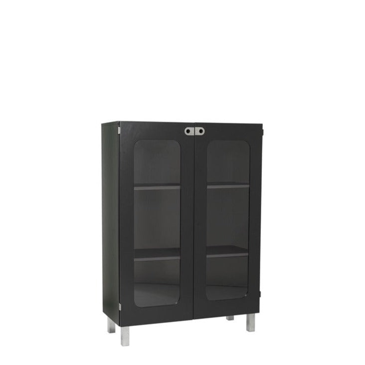 2K-SKAP 351 Cabinet black glass door