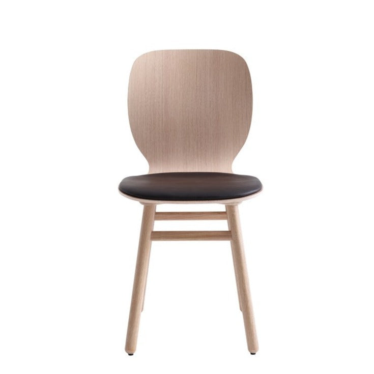 SHELL STOL Chair 45TS natural frame, black seat