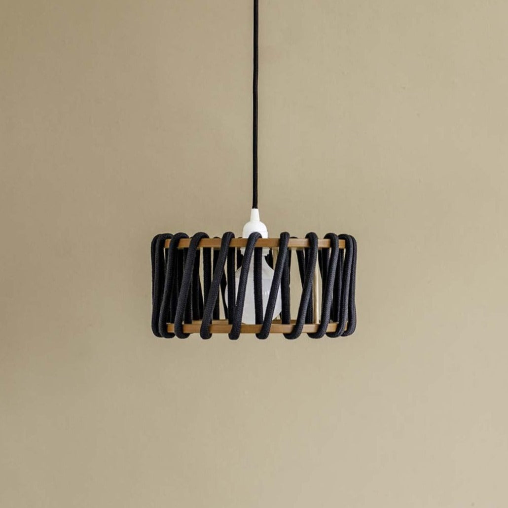 MACARON Pendant Lamp Black 30 cm front interior view