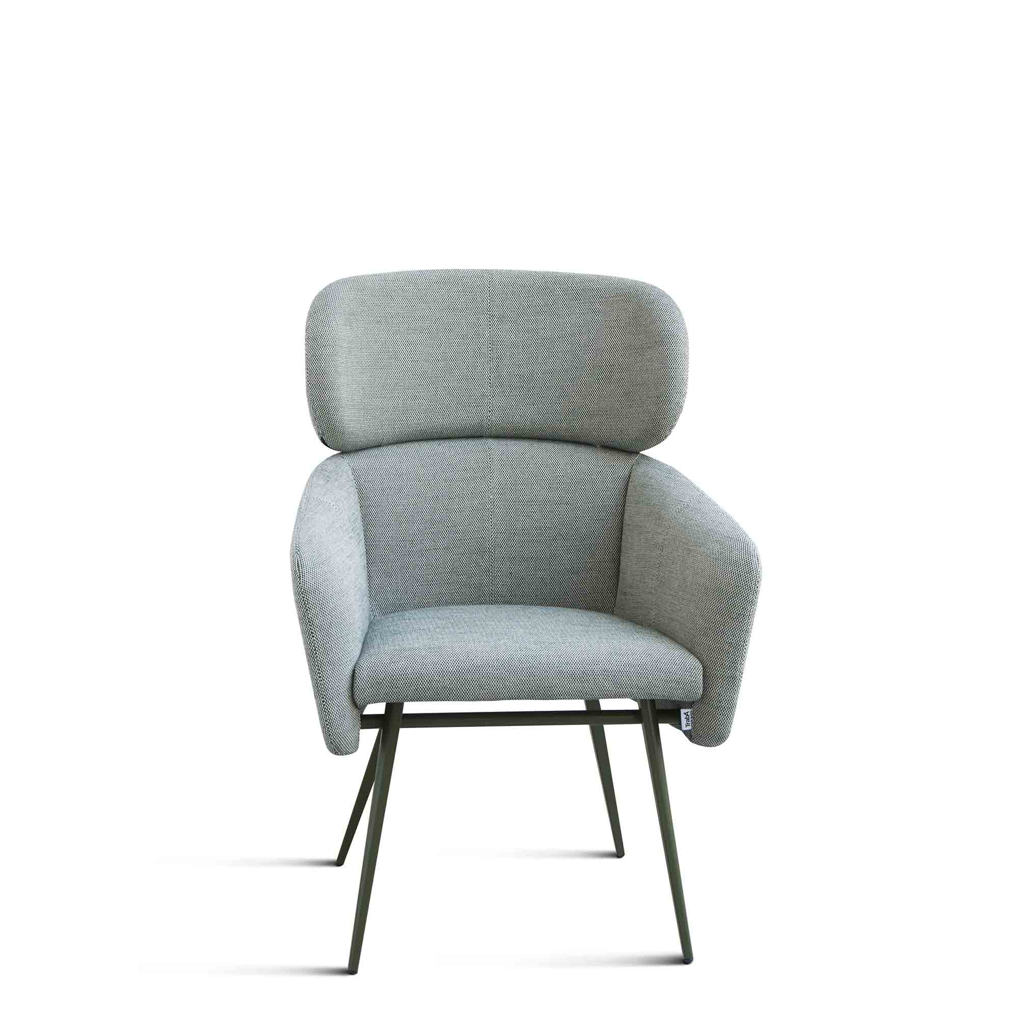 BALU XL MET Armchair grey, front view