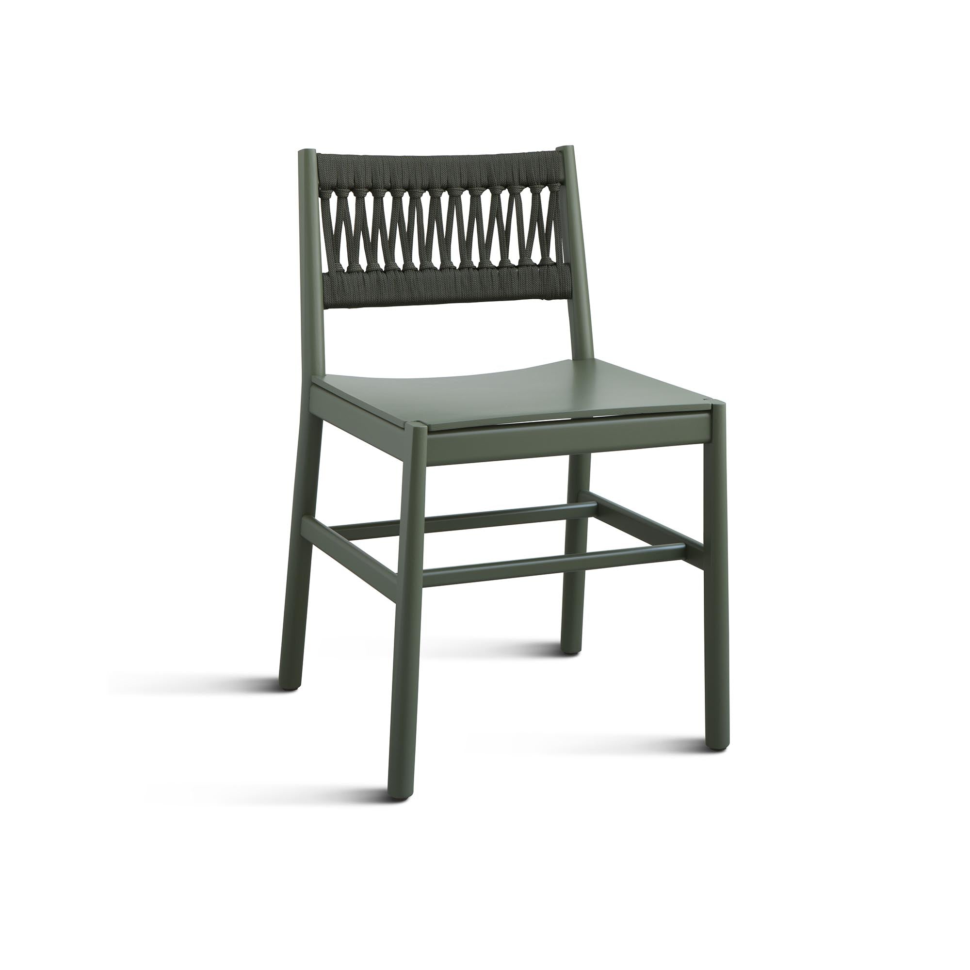 JULIE IN Chair beech frame green frame and backrest