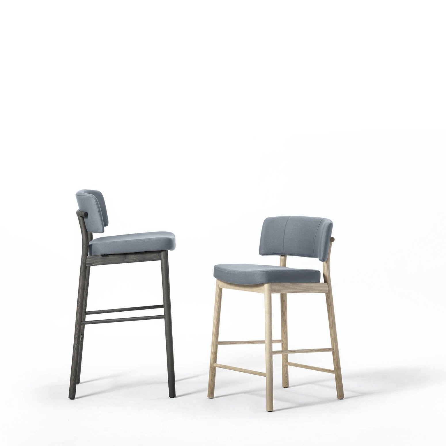 MARLEN Stool mahogany and beech frame