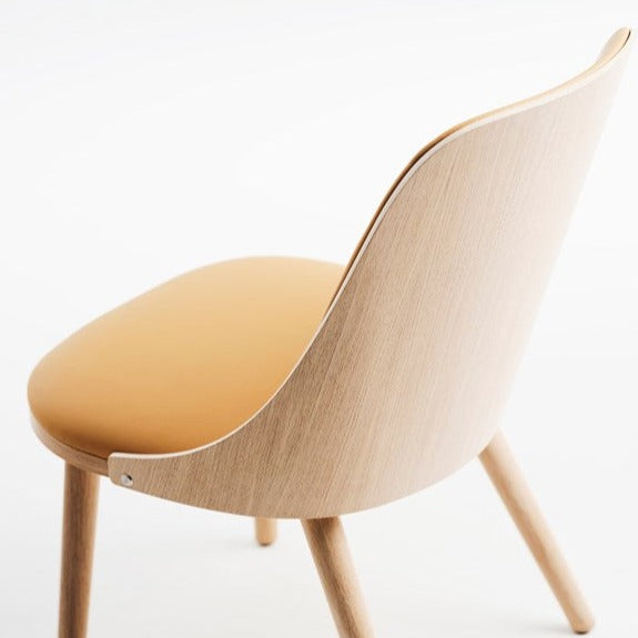 SANDER Chair F11 mustard upholstery, natural frame