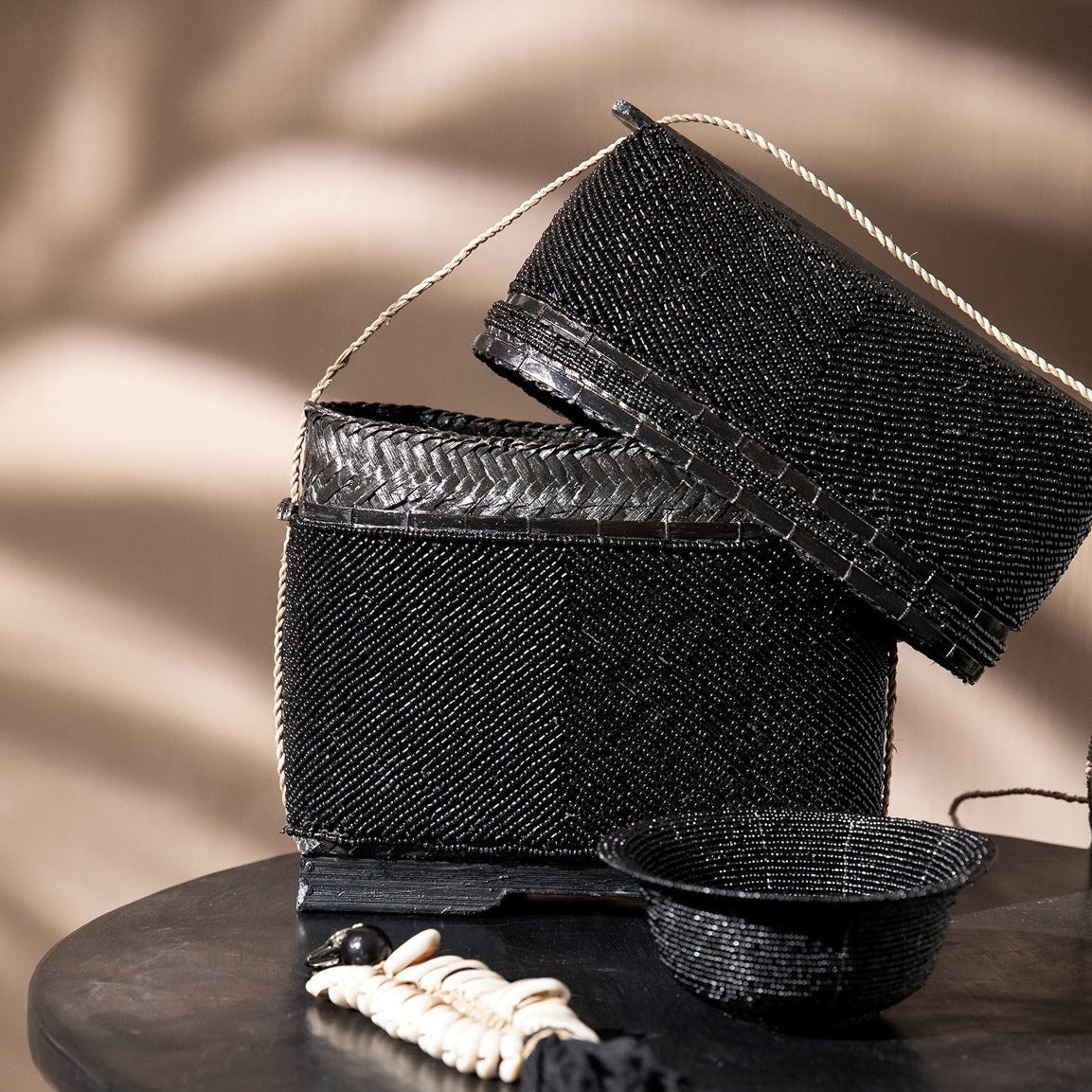 THE BEADED TREASURE Box interior view opened box