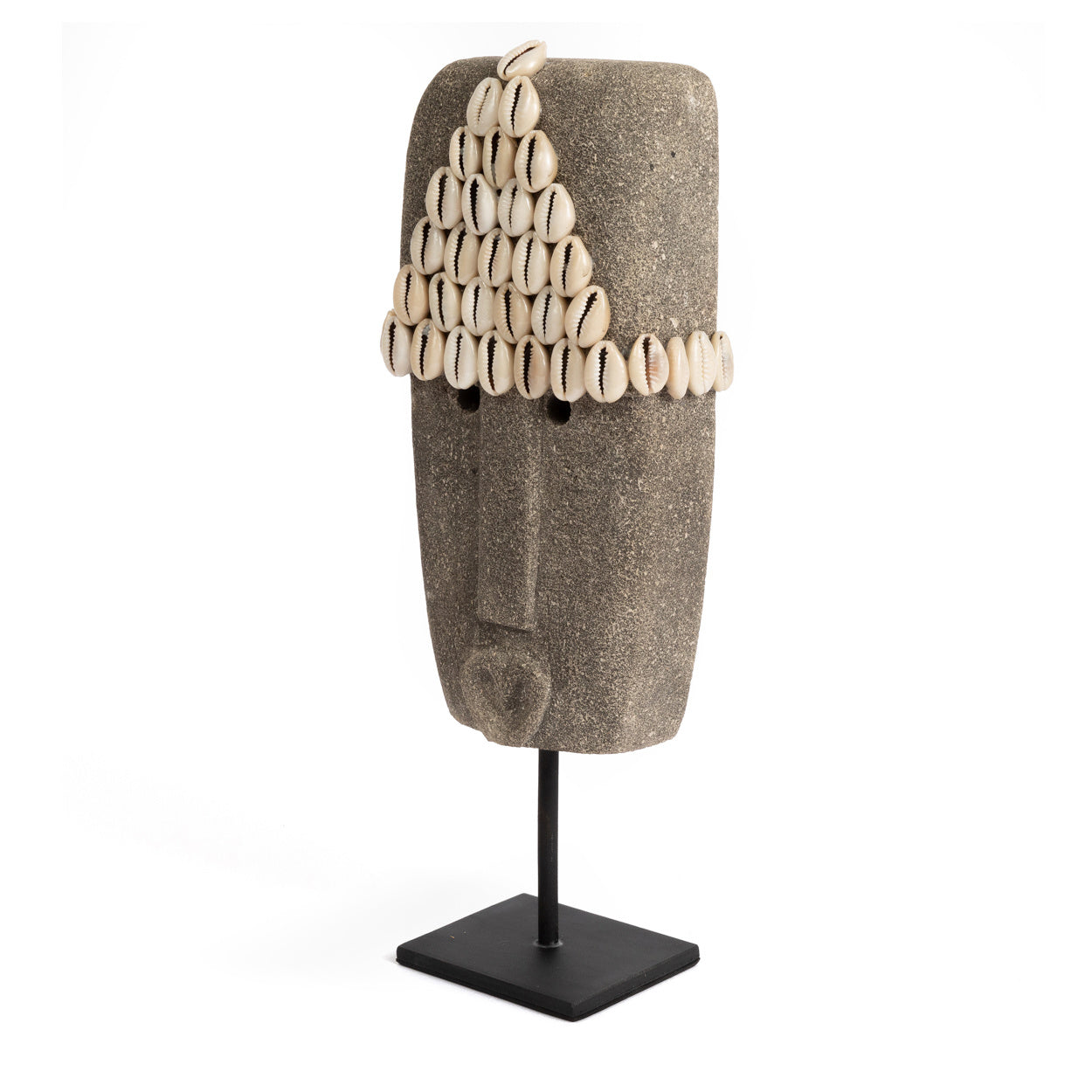 THE SUMBA STONE Statue #32 On Stand half-side view