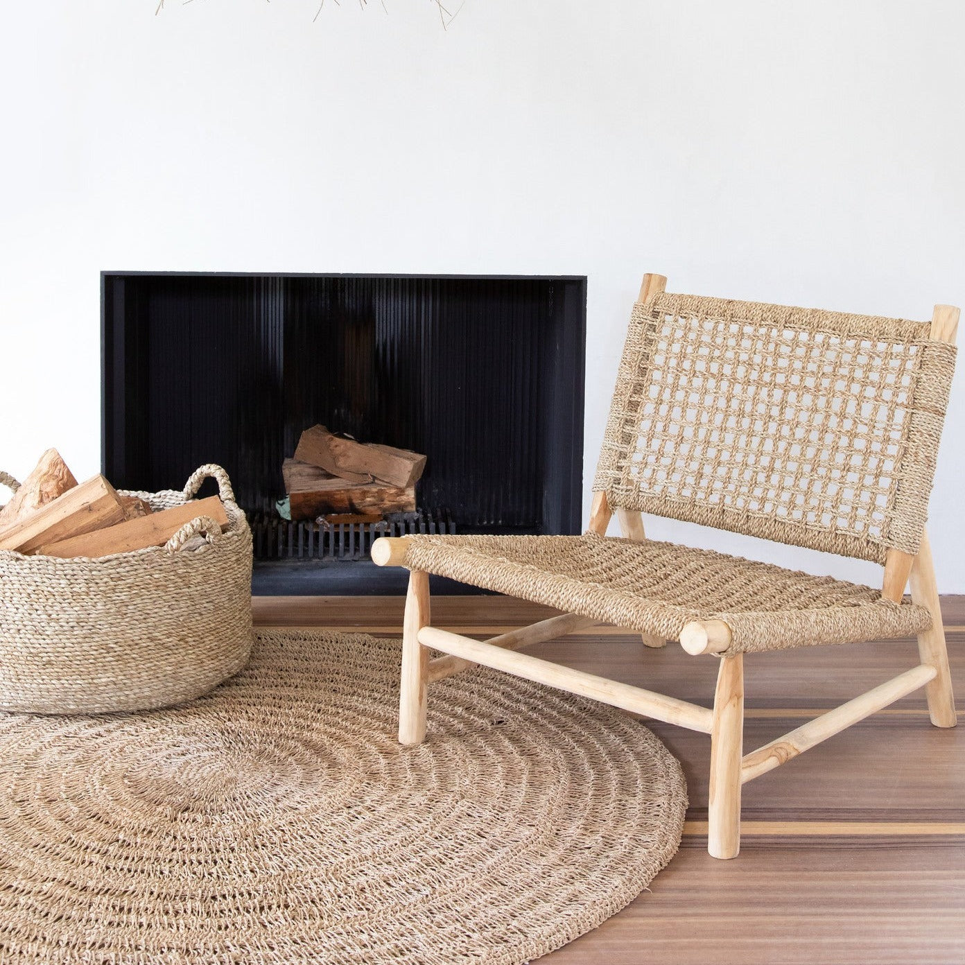 LES QUATRE MAINS Basket Set of 3 interior view natural colour