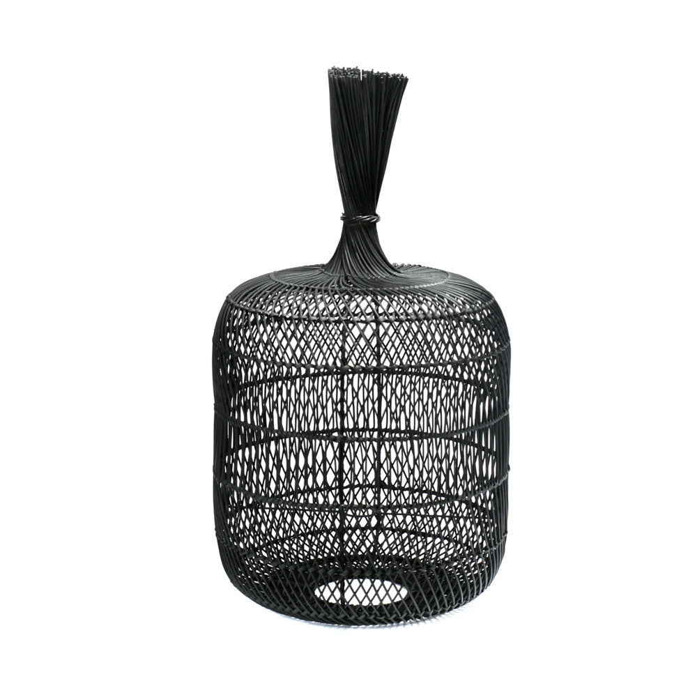 THE DUMPLING Floor Lamp Pendant Black front view
