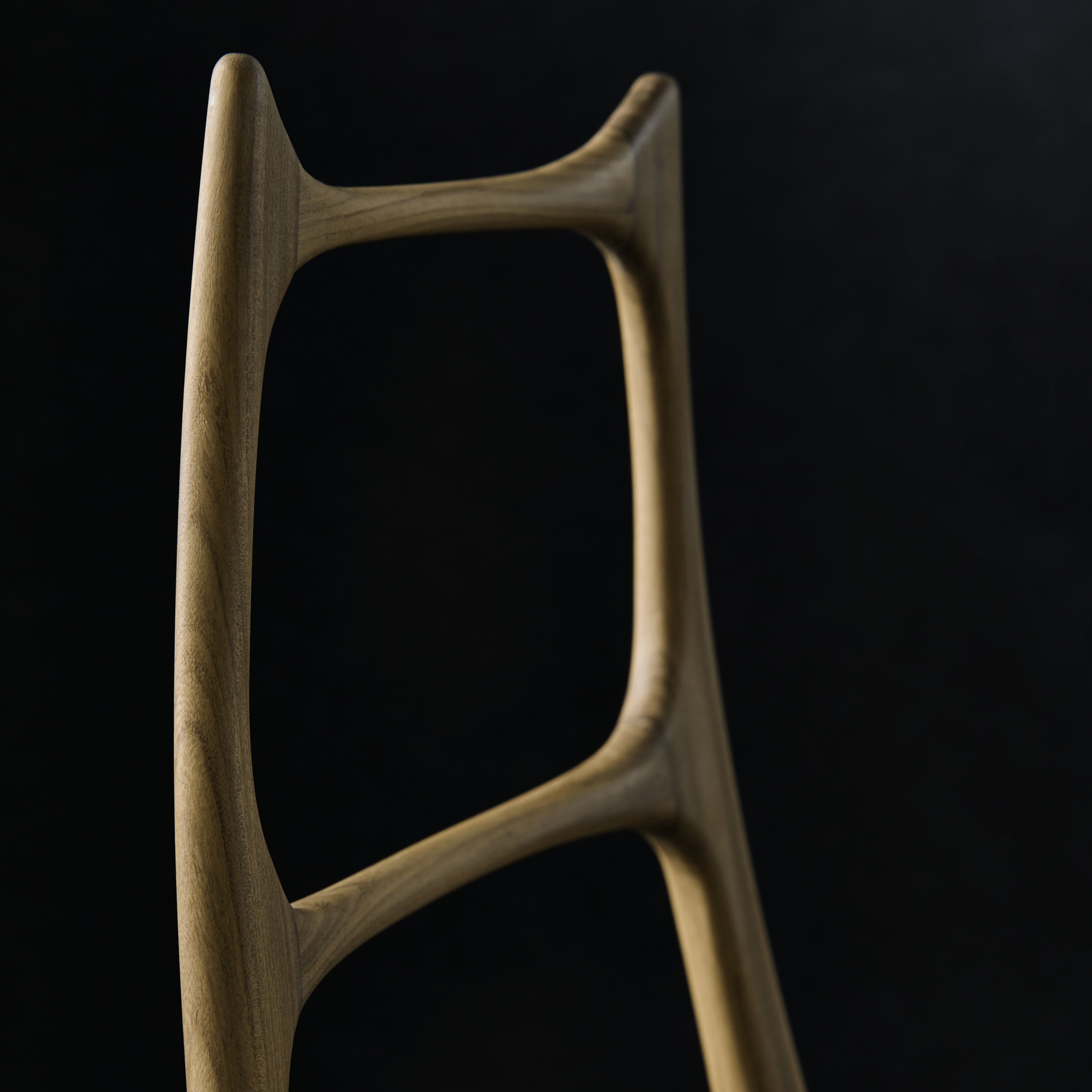 H106 SPIDER Chair afromosia backrest detail