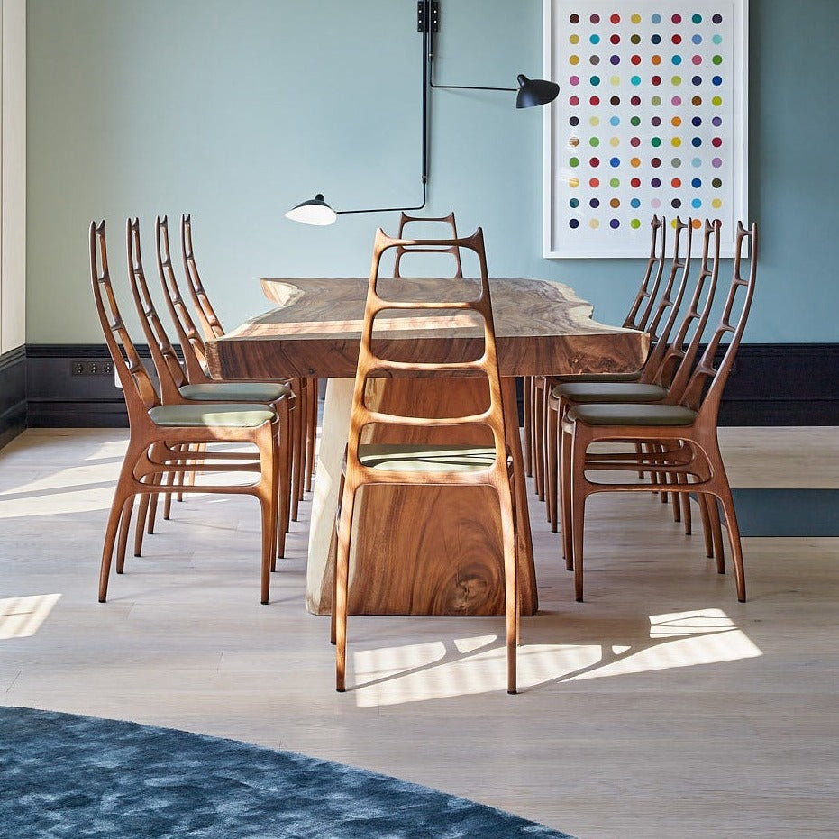 H106 SPIDER Chair afromosia interior view