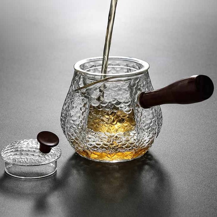Hand Made Heat-Resistant Glass Teapot without lid