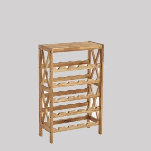 MODERN Wooden Wine Rack Cabinet-small natural oak