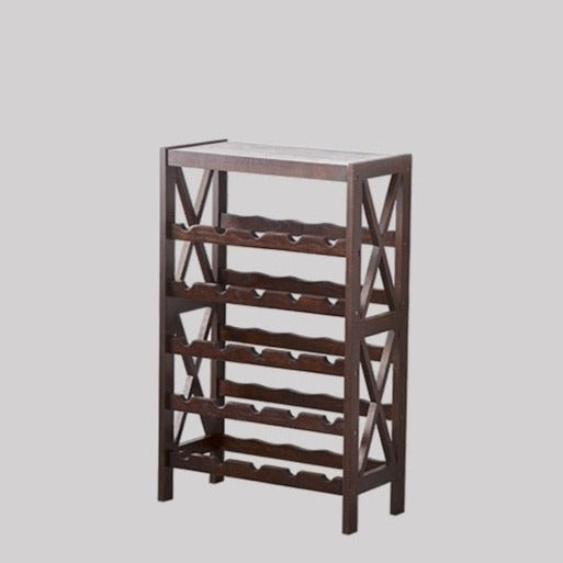 MODERN Wooden Wine Rack Cabinet-small black oak