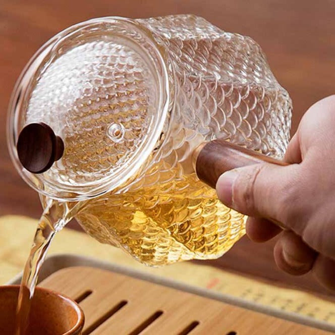 Hand Made Heat-Resistant Glass Teapot top view