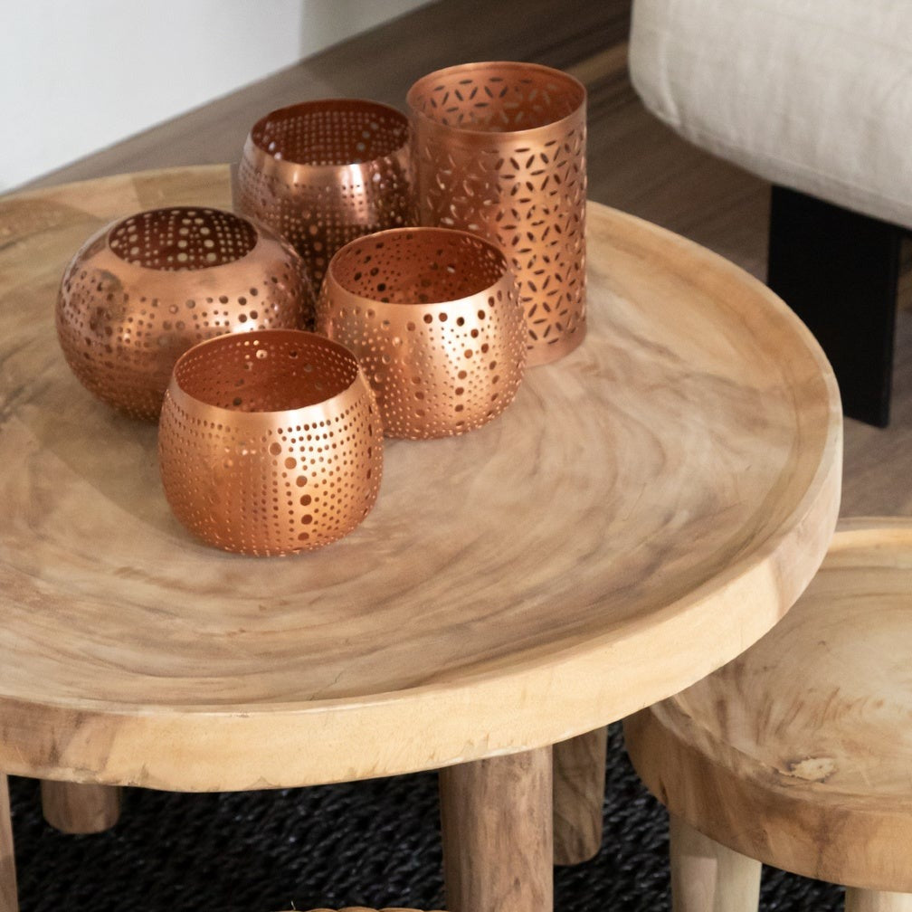 THE TRIANGLE BALL Candle Holder set, side view