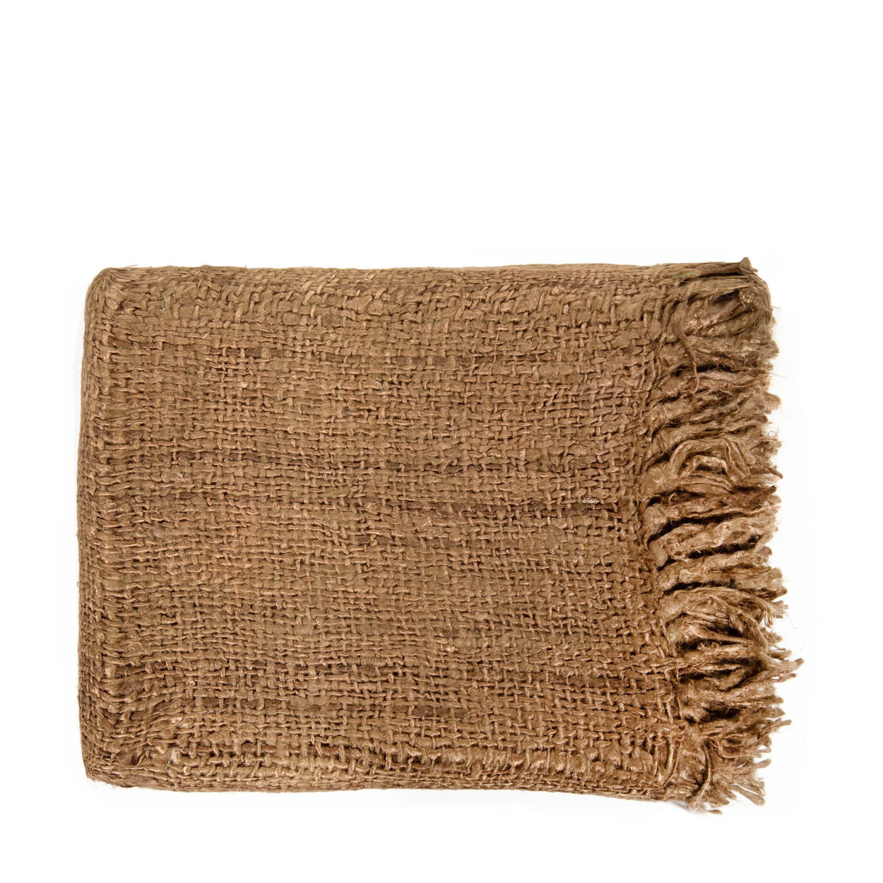 THE S'IL VOUS Plaid Brown folded