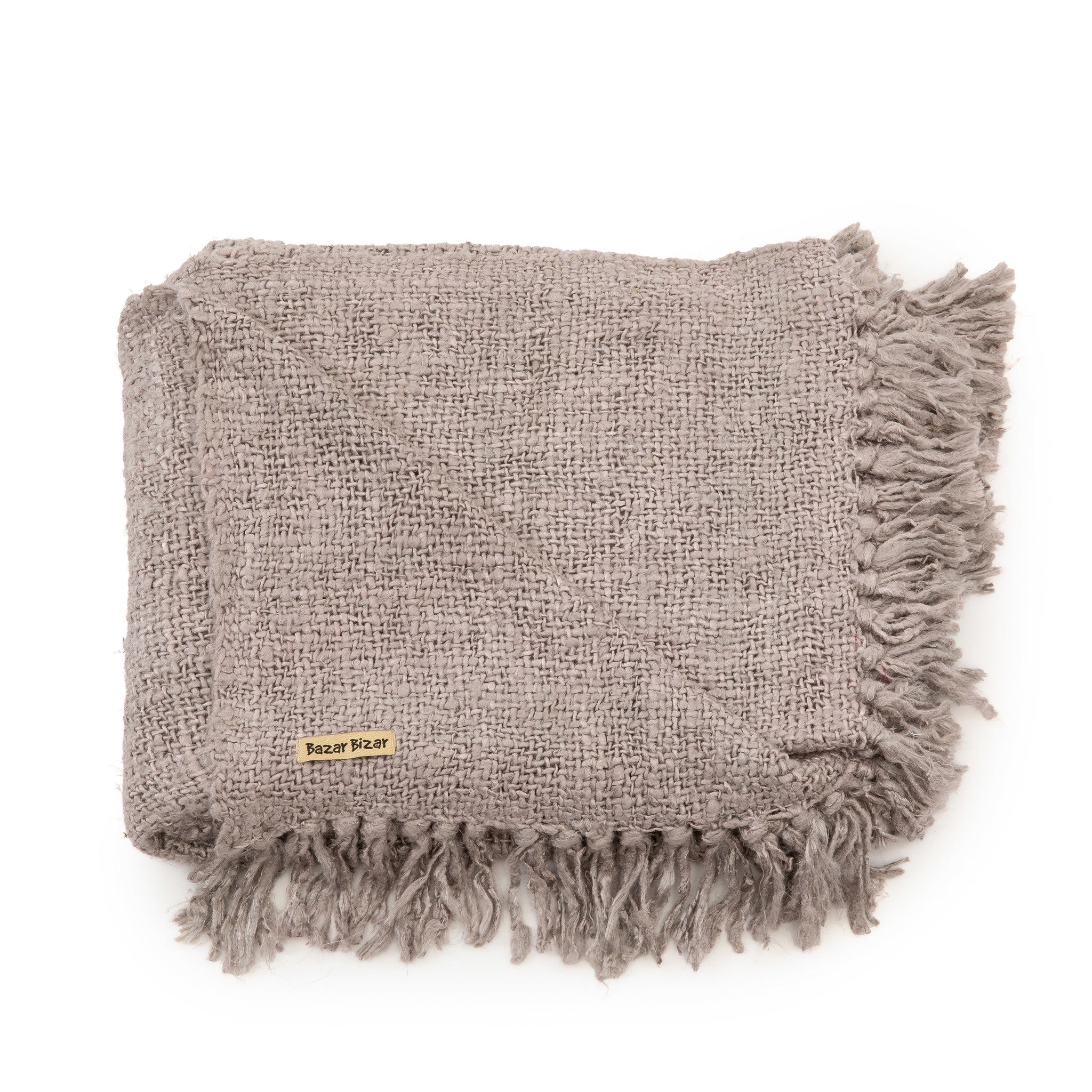 THE S'IL VOUS Plaid Pearl Gray unfolded side view