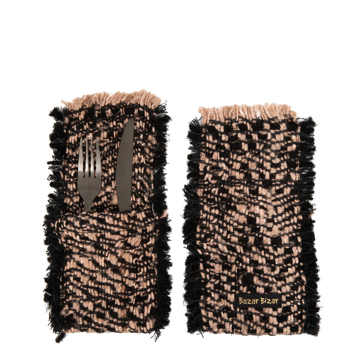 THE OH MY GEE Cutlery Holder Set of 4 black copper