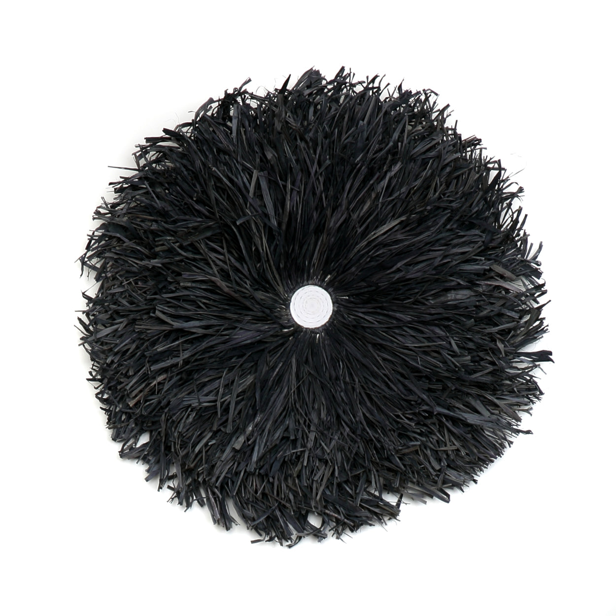 THE RAFFIA JUJU Black-Natural front view black