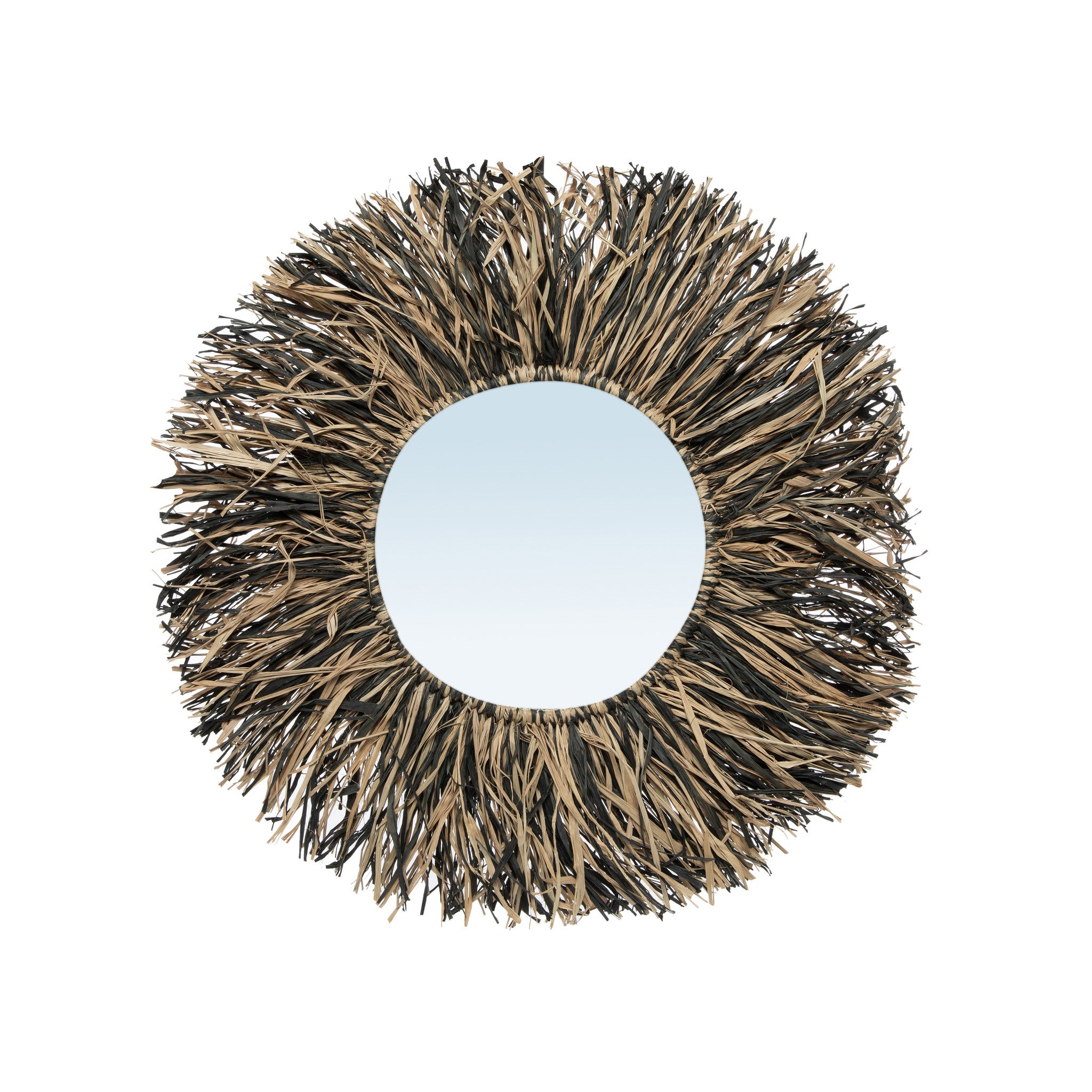 THE RAFFIA FRINGE Mirror small size, front view