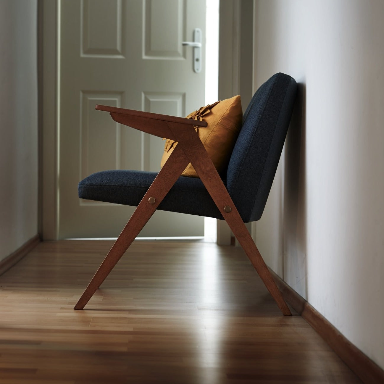 JUNCO Chair beech wood upholstery colour side interior view