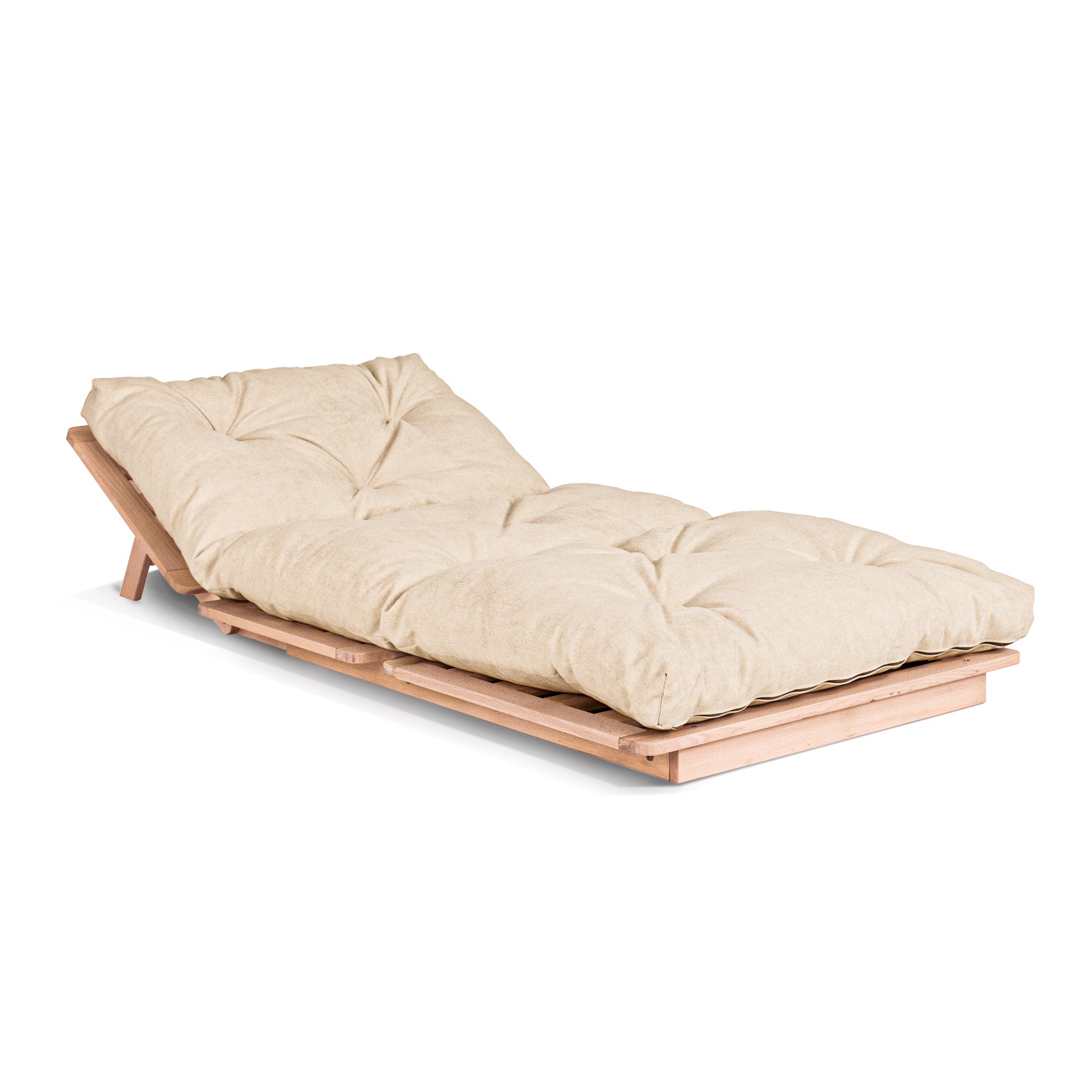 LAYTI-90 Sedia futon, struttura in legno di faggio, colore naturale