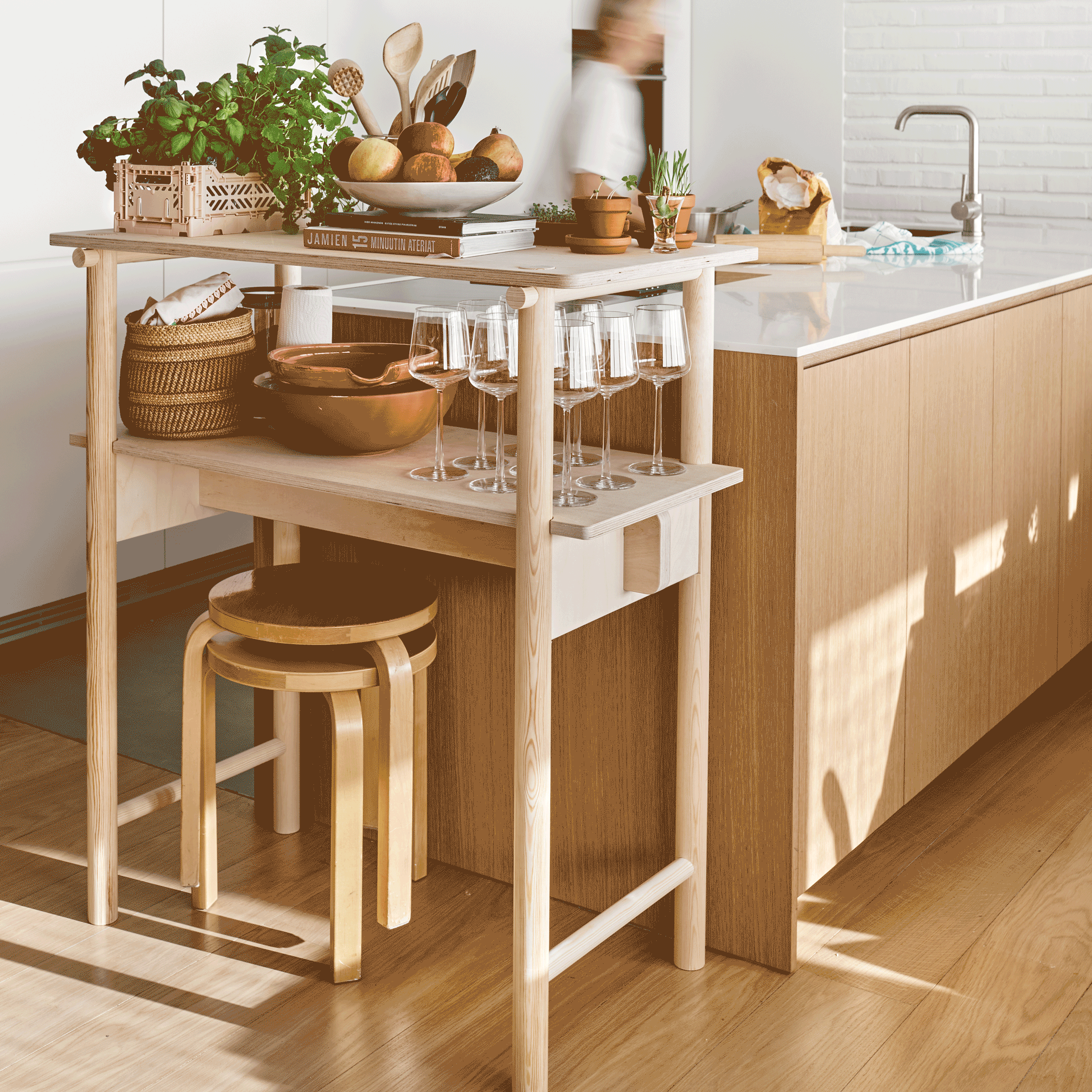 FEM Desk Table Natural Ash Kitchen