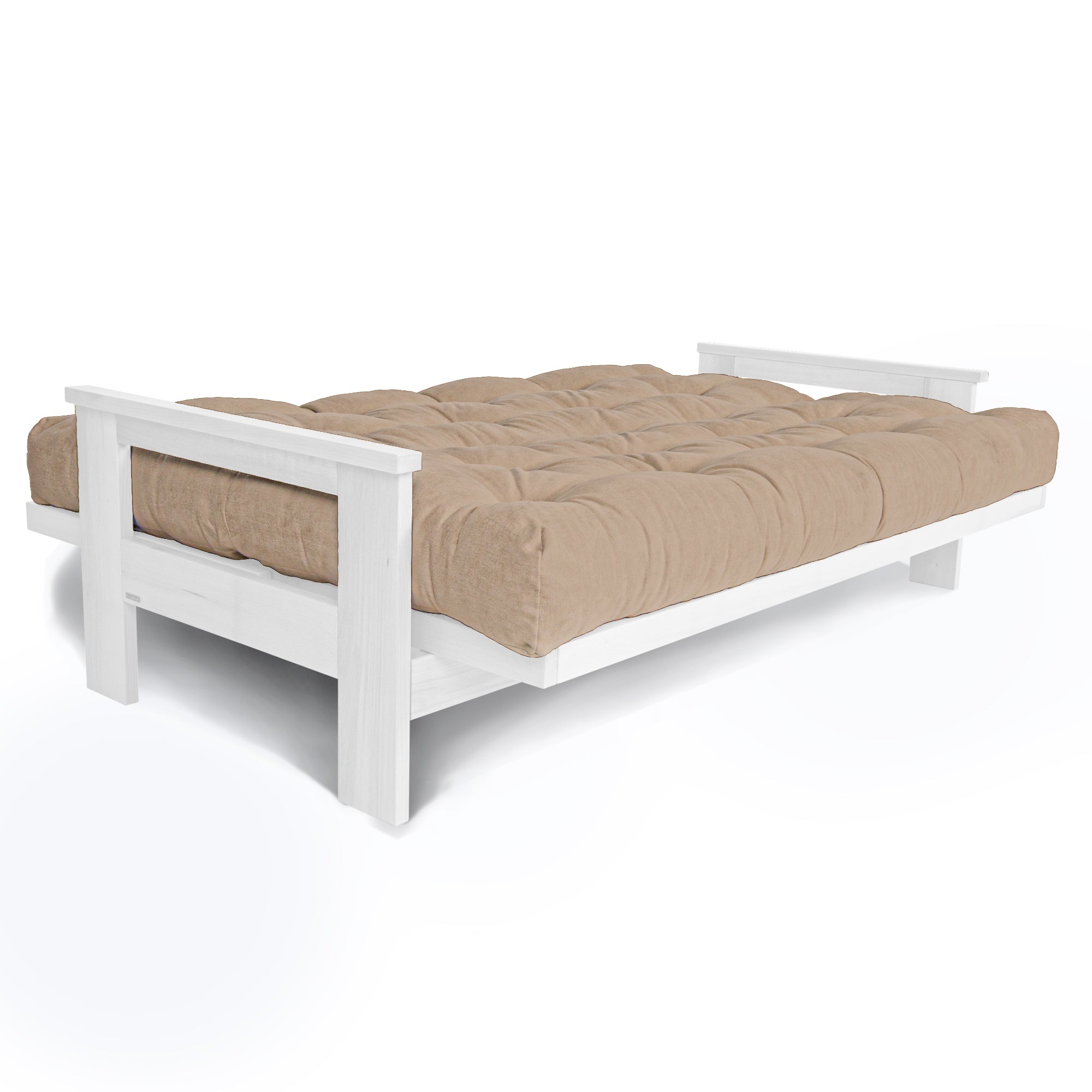 MEXICO Divano letto pieghevole, struttura in legno di faggio, colore bianco