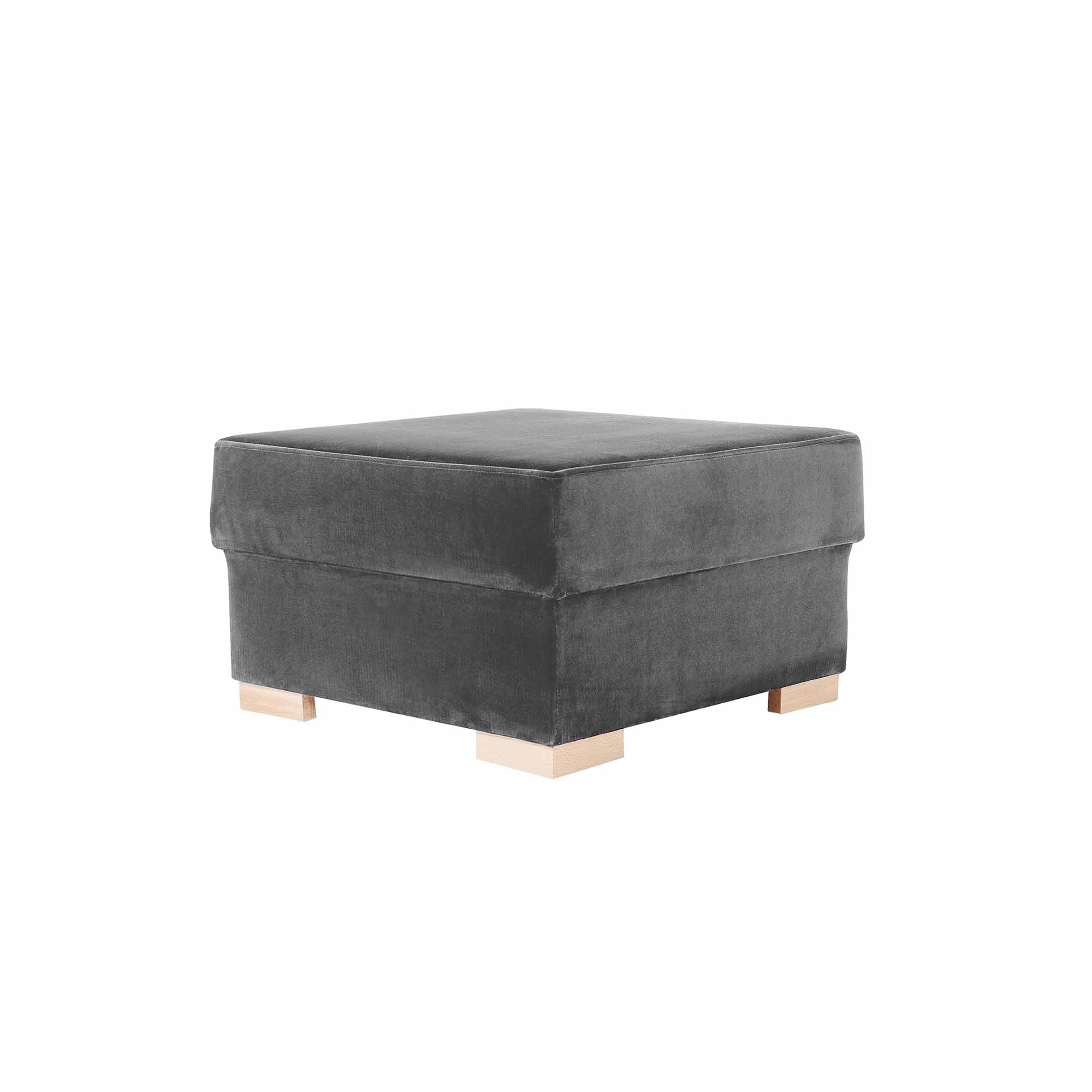 STABLE Pouffe upholstery colour grey white background